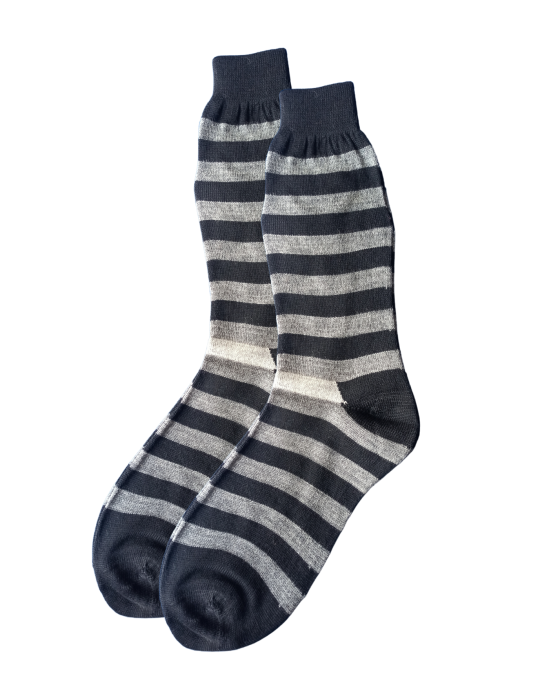 Men acrylic socks stripe design black